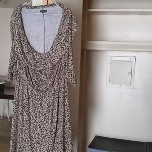 Lane Bryant - Size 18/20 Leopard Print Midi Dress